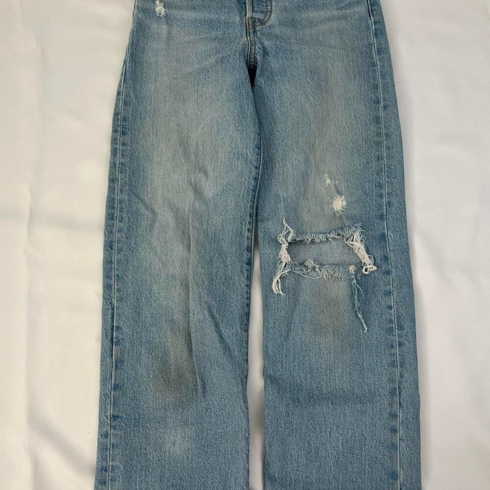 Levi’s Ribcage Straight Ripped Jeans - Size 23” - Picture 2 of 4